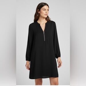 Michael Kors Black Long Sleeve Dress with Zipper